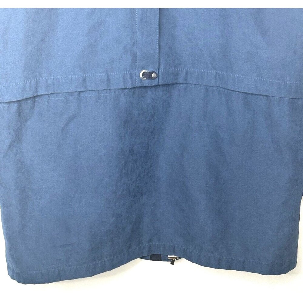 Vintage Womens London Fog Faux Suede Sanchita Jacket Drawstring Waist Blue Sz 1X - Picture 6 of 15